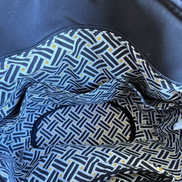 Vera Bradley Black Quilted Shoulder Bag Tote Purse Satchel READ DETAILS - Picture 7 of 16